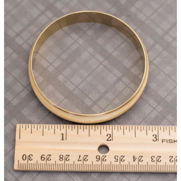 Vintage Gothic Gold Tone Bangle Bracelet 7.85 Inches by Avon G14 - Picture 4 of 4